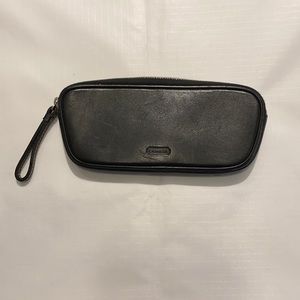 Vintage Coach black leather pouch